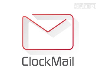clockmail时钟邮件logo设计