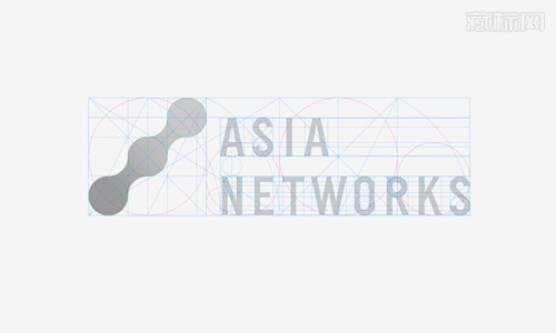 asia networks亚洲互联网logo辅助线