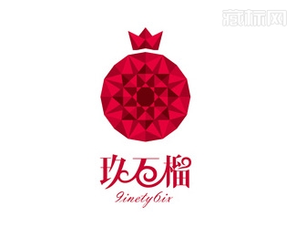 玫石榴字体logo设计