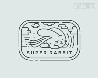 Super Rabbit超级兔子logo设计
