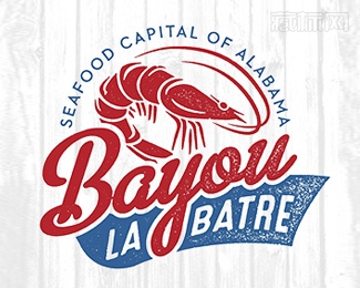Bayou La Batre虾子标志设计