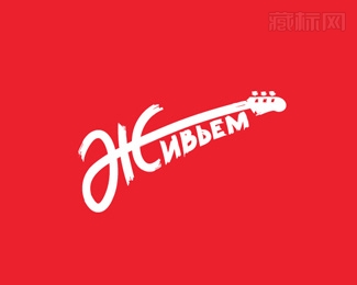 Zhiv em吉他标志设计