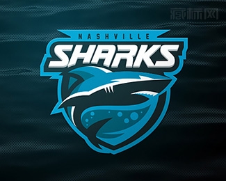 Sharks鲨鱼logo设计