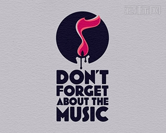 Don\'t Forget About the Music不要忘记音乐标志设计