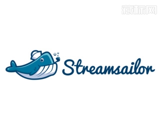 Streamsailor鲸鱼logo设计