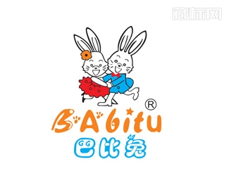 BABITU巴比兔童装logo设计