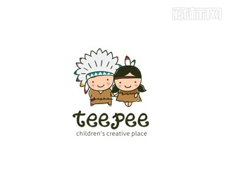 Teepee非洲人logo设计