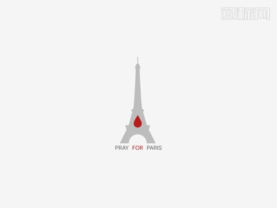 艾菲尔铁塔滴血标志设计