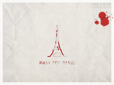 pray for paris标志