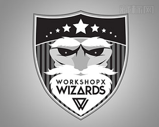  Workshop X Wizards盾牌标志设计