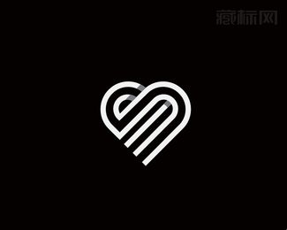 S Heart爱心标志设计