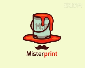 Misterprint魔术帽logo设计