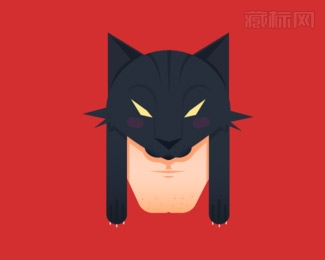 CATMAN猫男人logo设计