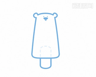 Creambear卡通熊标志设计