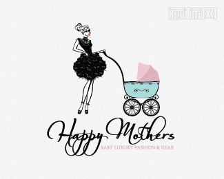 Happy Mothers Exclusive快乐妈妈logo设计