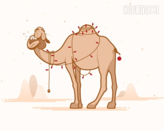 Camel Christmas Card骆驼logo设计