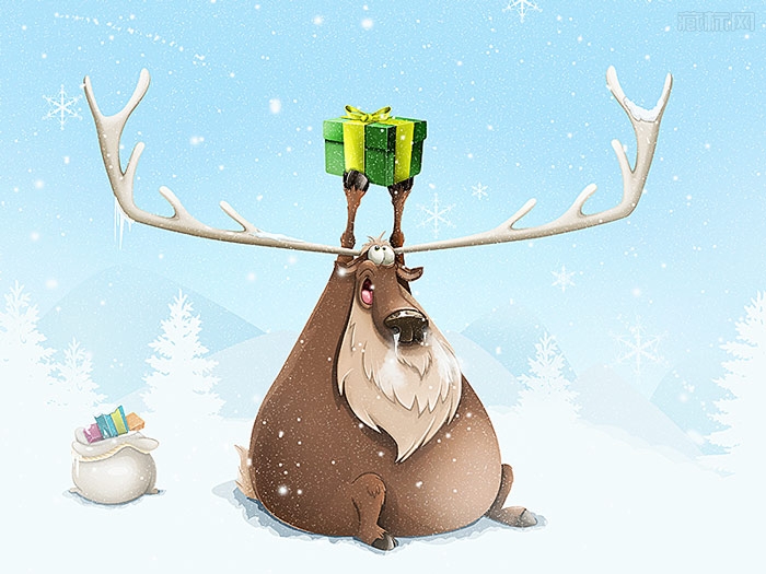 fatreindeer圣诞节麋鹿logo图片