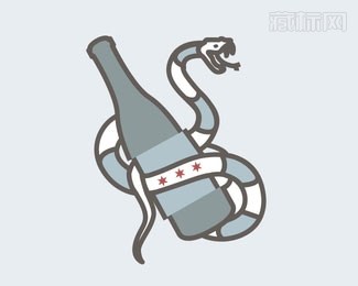 snake drank蛇酒logo设计