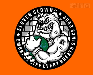 Bulldog Mascot狗logo设计