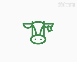 Cow icon牛头像标志设计