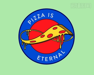 eternal pizza披萨标志设计