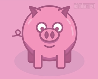  Meet Porkins小猪logo图片