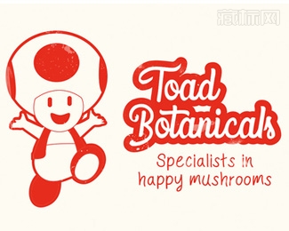 Toad Botanicals卡通标志设计