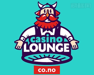 Casino Lounge赌场休息室卡通标志设计