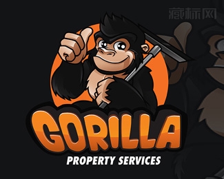 Gorilla Mascot猩猩logo设计