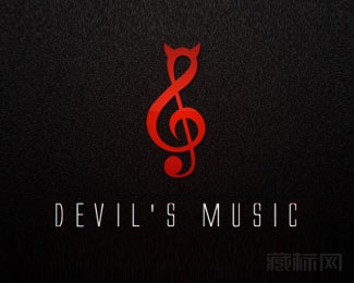 Devil  Musi音乐符号标志设计