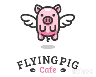 Flying Pig飞翔小猪logo设计