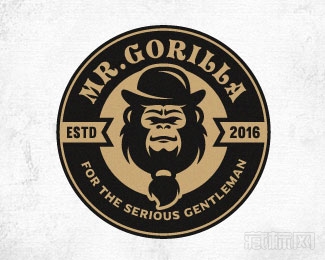 Mr.Gorilla猩猩logo设计