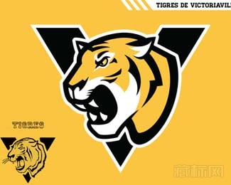 Tigres de Victoriaville老虎头像logo设计