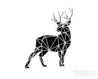 Geometric animal Deer鹿标志设计欣赏