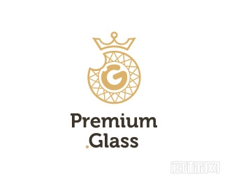 Premium Glass皇冠玻璃商标设计