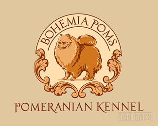 Kennel Pomeranian狗商标设计