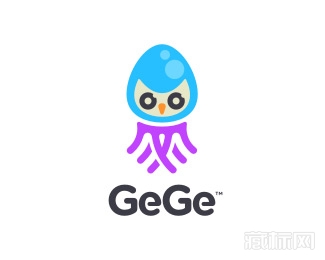 GeGe App章鱼标志设计