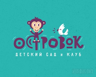 ОСТРОВОК猴子标志设计