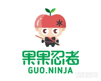 果果忍者logo设计