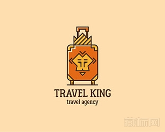 Travel King箱子标志设计
