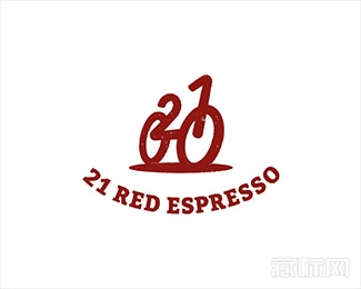 21 Red Espresso自行车logo设计