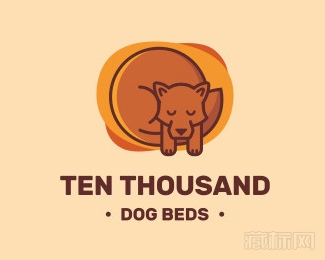 Ten Thousand Dog Beds狗logo设计