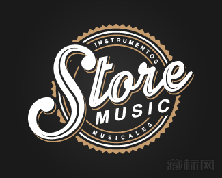 Store Music石头音乐logo设计