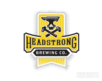 Headstrong Brewing Company锤子logo设计