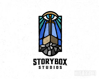 Storybox Studios石头logo设计