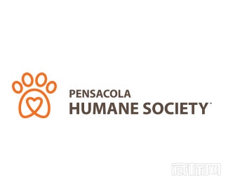Pensacola Humane Society熊掌logo设计