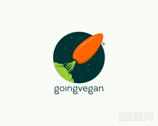 Going Vegan萝卜火箭标志设计