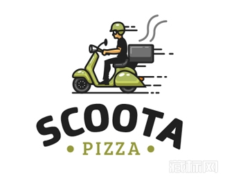 Scoota Pizza披萨外卖logo设计