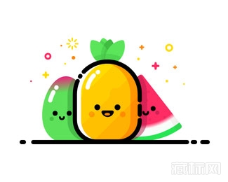 Fruity卡通标志设计图片