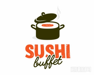 Sushi Buffet烹饪logo设计